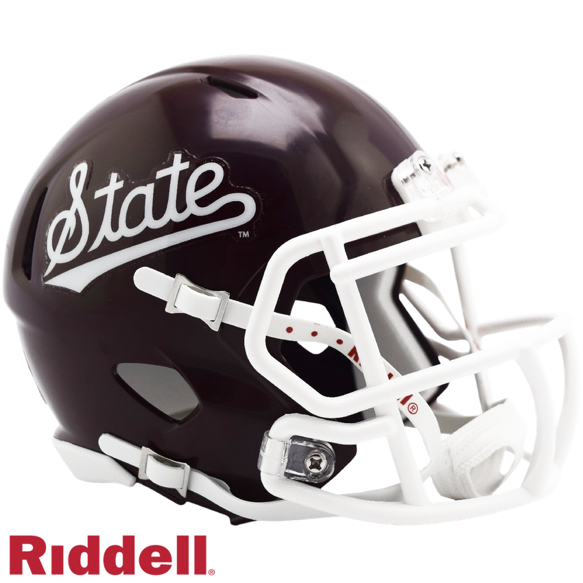 Mississippi State Bulldogs Helmet Riddell Replica Mini Speed Style Script