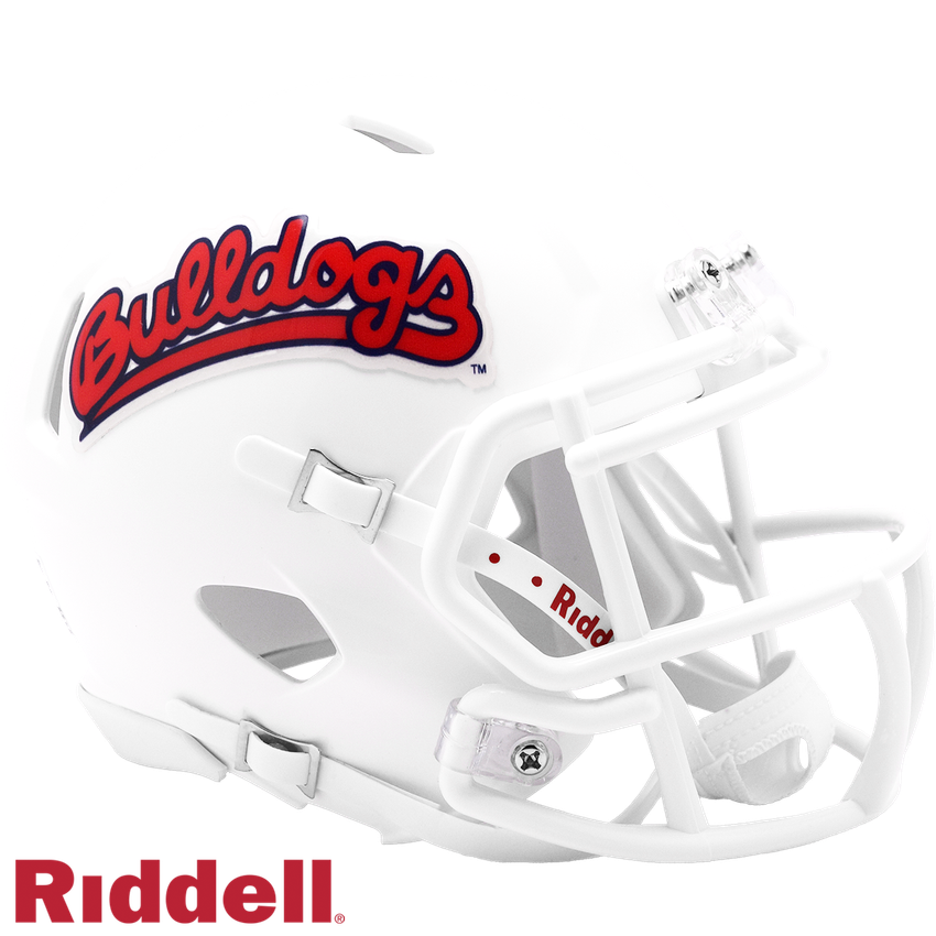 Fresno State Bulldogs Helmet Riddell Replica Mini Speed Style Harvest Design White Design