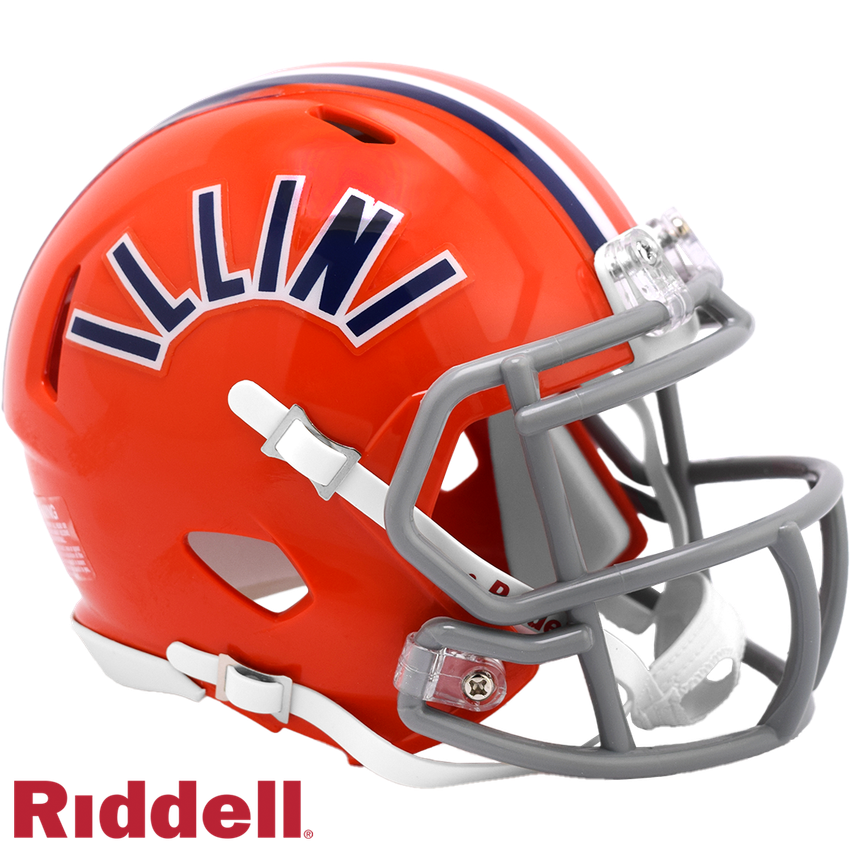 Illinois Fighting Illini Helmet Riddell Replica Mini Speed Style Arched Illini T/B