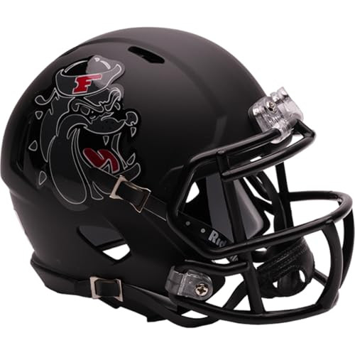 Fresno State Bulldogs Helmet Riddell Replica Mini Speed Style Black Bulldog