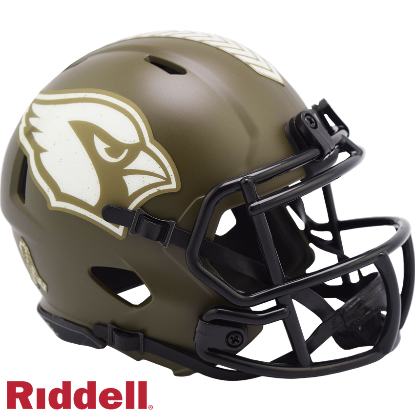 Arizona Cardinals Helmet Riddell Replica Mini Speed Style Salute To Service 2022