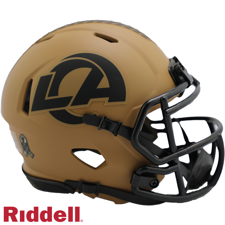 Los Angeles Rams Helmet Riddell Replica Mini Speed Style Salute To Service 2023