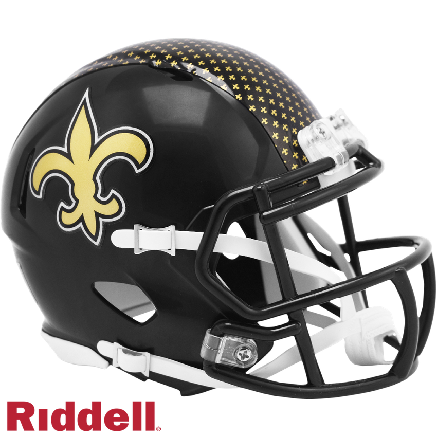 New Orleans Saints Helmet Riddell Replica Mini Speed Style On-Field Alternate 2022