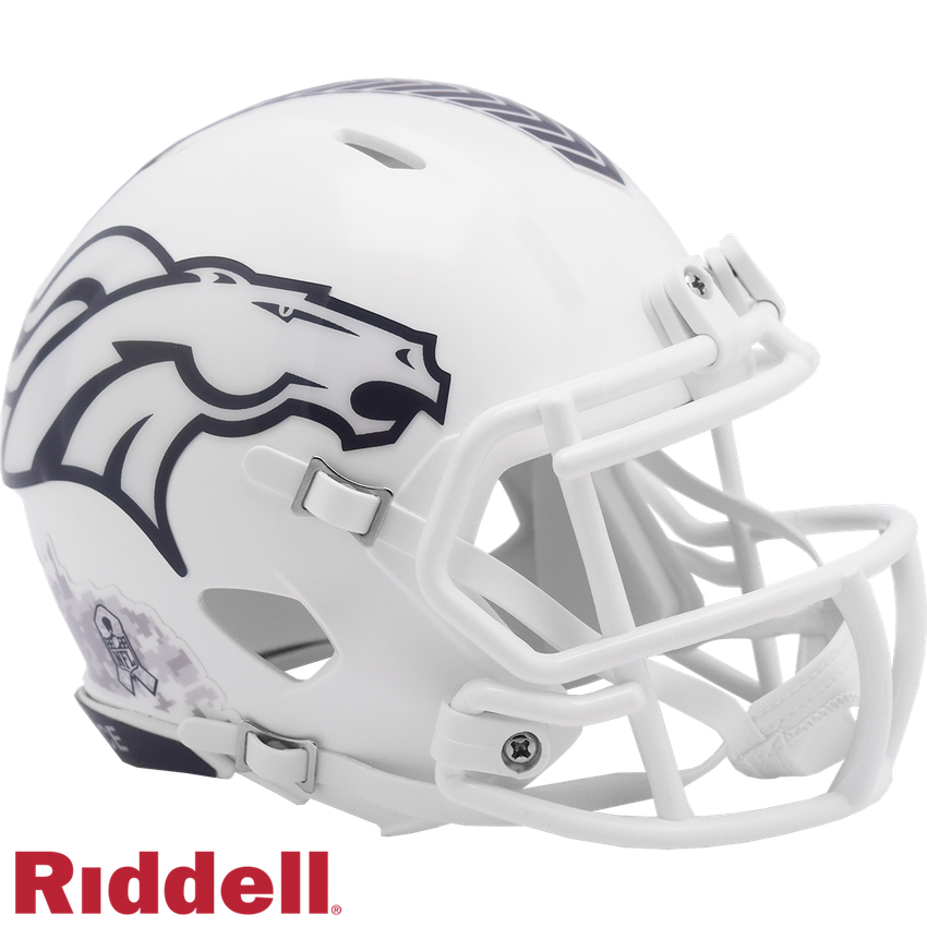 Denver Broncos Helmet Riddell Replica Mini Speed Style Salute To Service 2024
