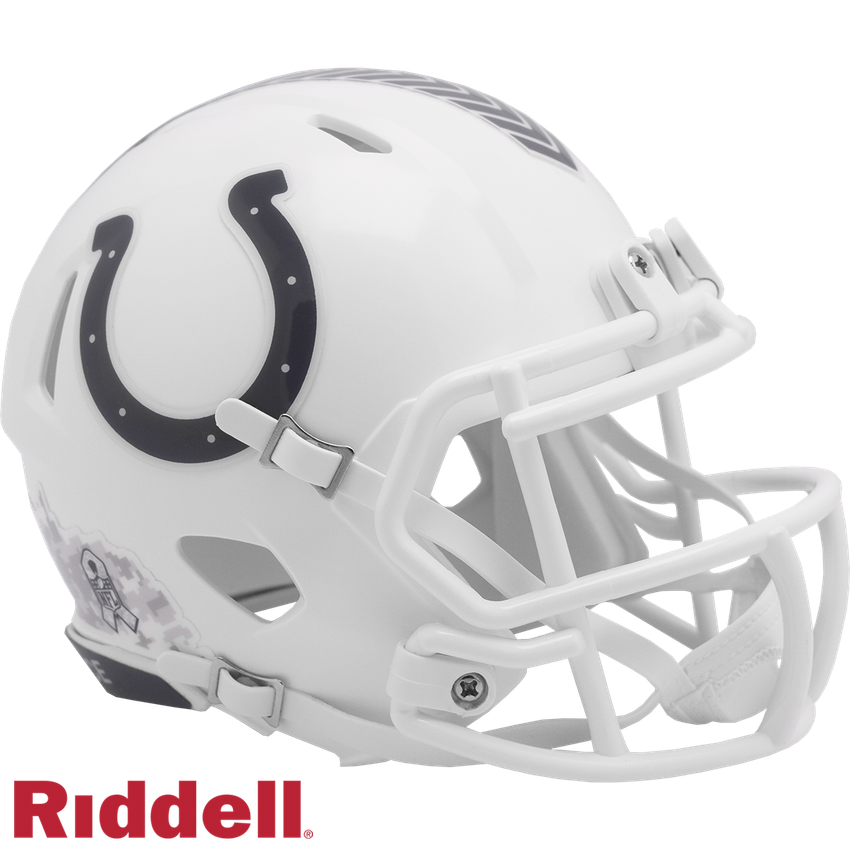 Indianapolis Colts Helmet Riddell Replica Mini Speed Style Salute To Service 2024