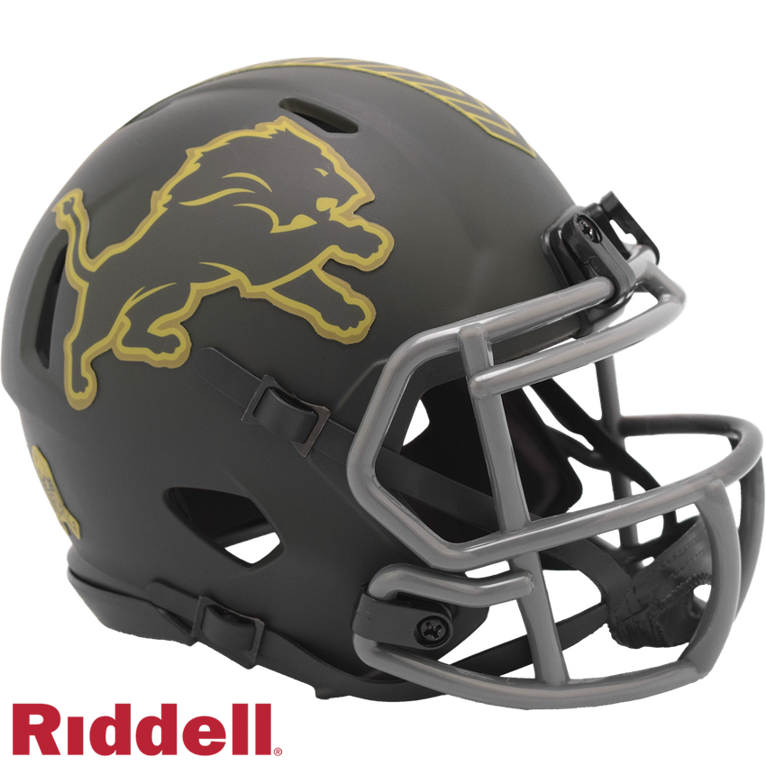 Detroit Lions Helmet Riddell Replica Mini Speed Style Salute To Service 2025
