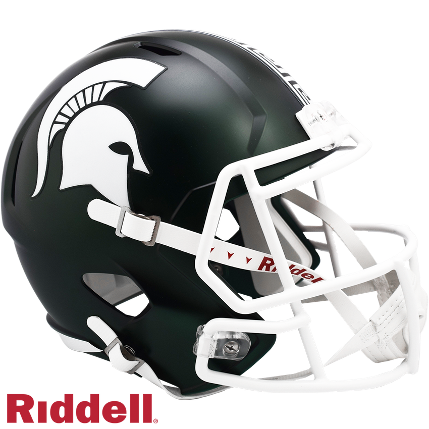Michigan State Spartans Helmet Riddell Replica Full Size Speed Style Satin
