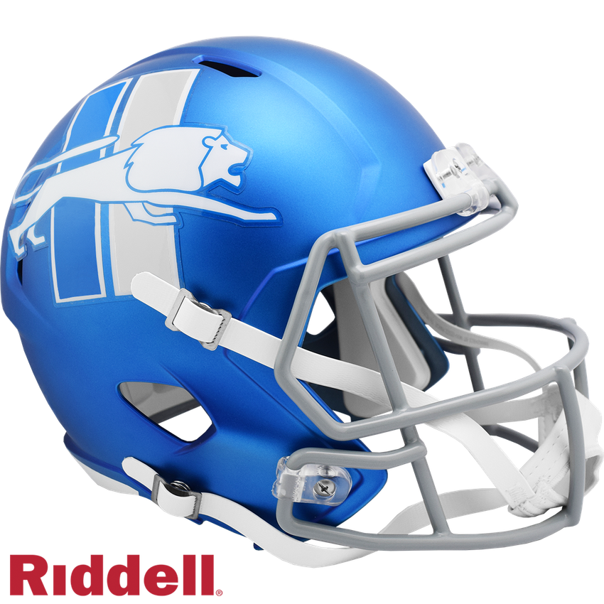 Detroit Lions Helmet Riddell Replica Full Size Speed Style On-Field Alternate 2023