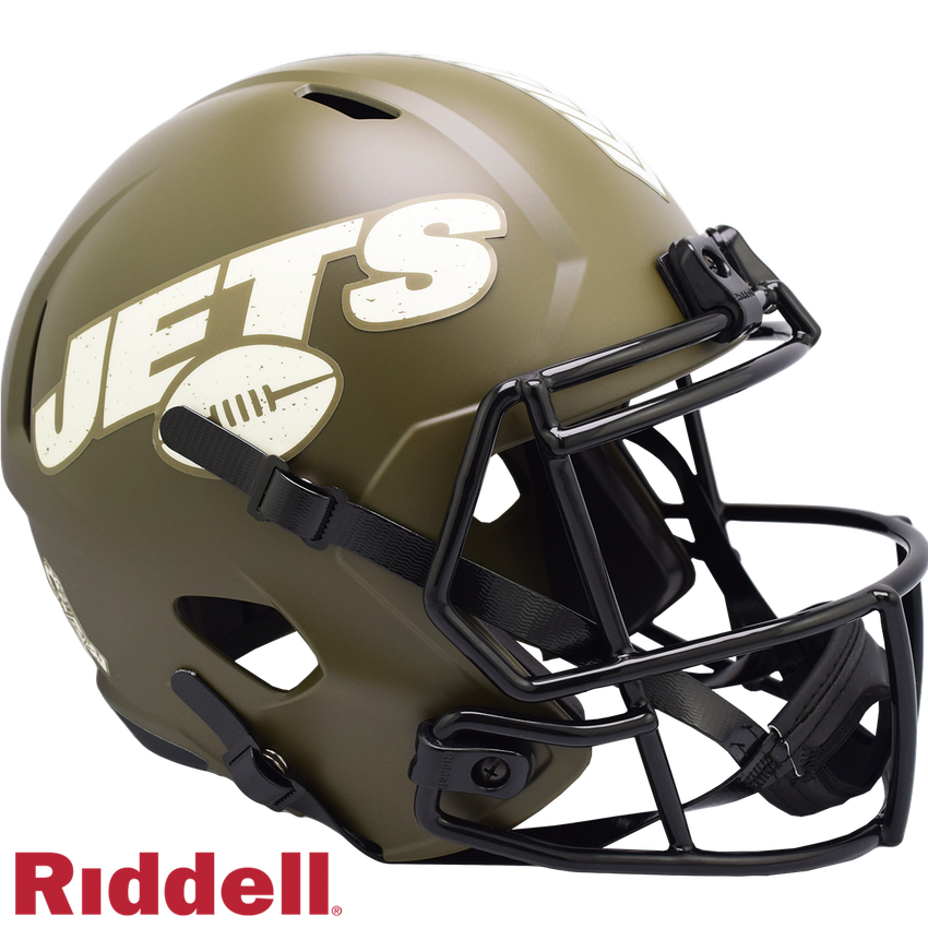 New York Jets Helmet Riddell Replica Full Size Speed Style Salute To Service 2022