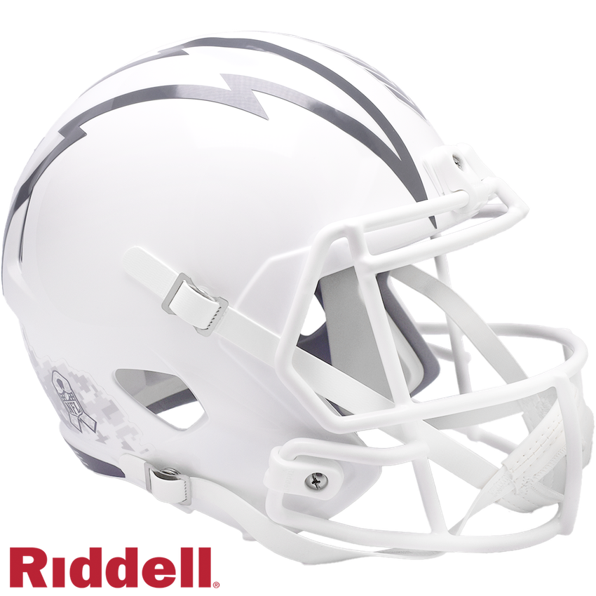 Los Angeles Chargers Helmet Riddell Replica Full Size Speed Style Salute To Service 2024