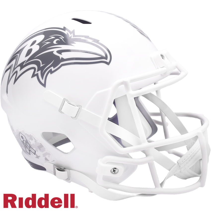 Baltimore Ravens Helmet Riddell Replica Full Size Speed Style Salute To Service 2024