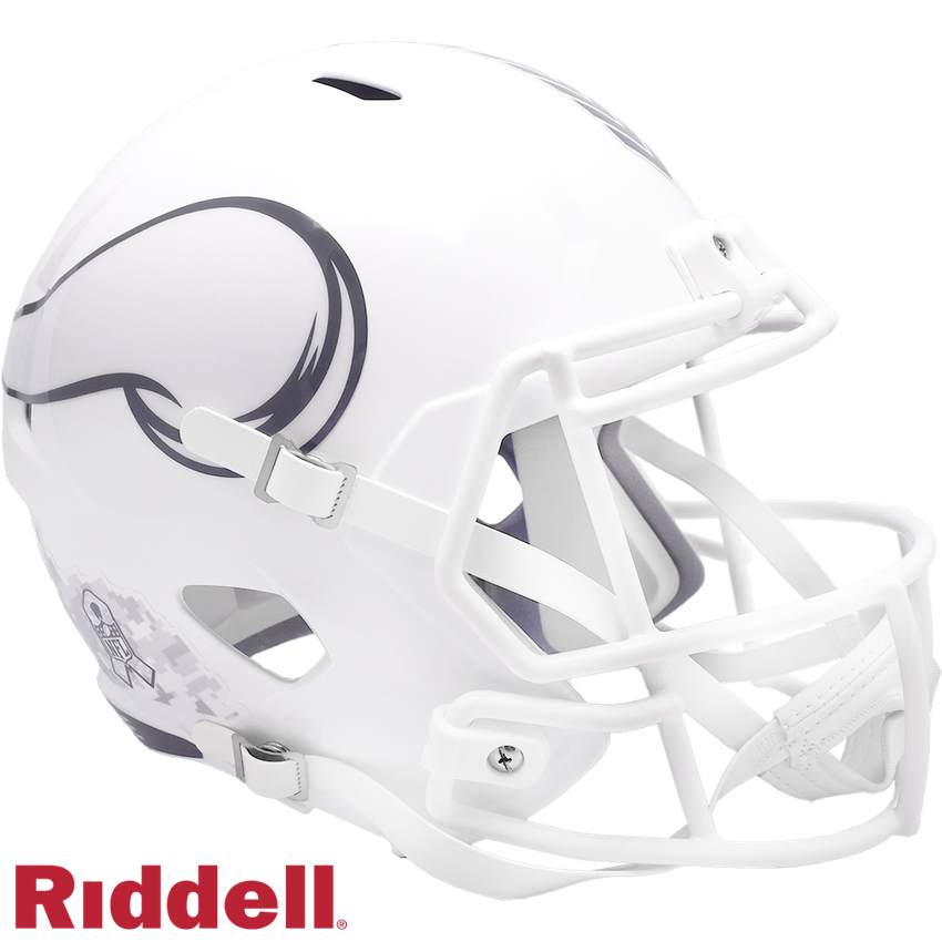 Minnesota Vikings Helmet Riddell Replica Full Size Speed Style Salute To Service 2024