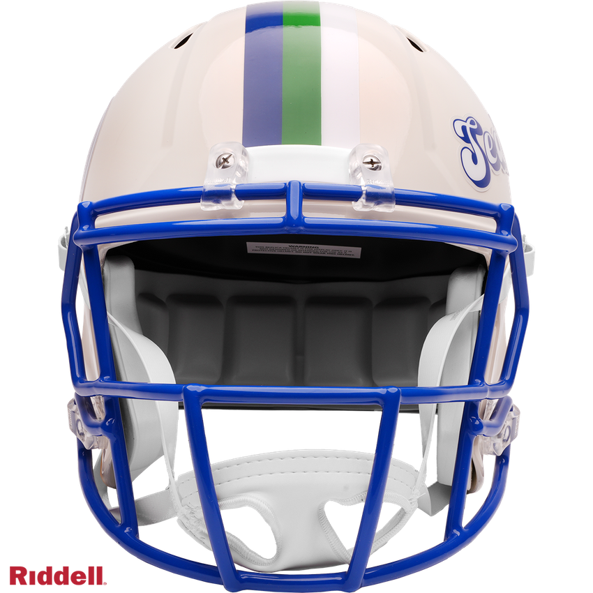 Seattle Seahawks Helmet Riddell Replica Full Size Speed Style Retro Collection