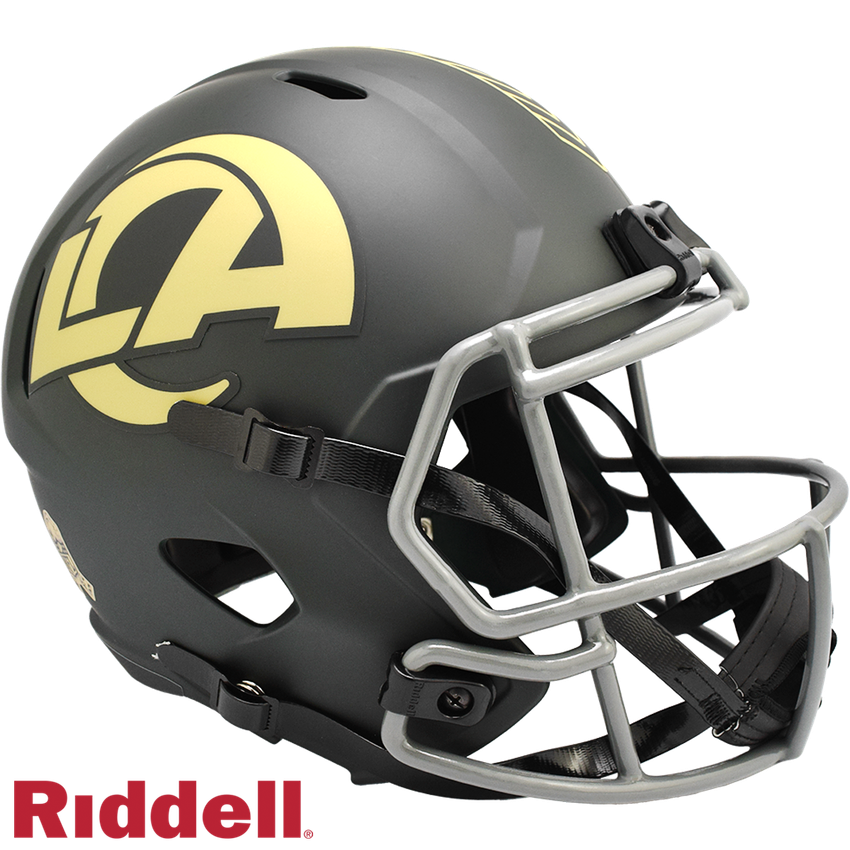 Los Angeles Rams Helmet Riddell Replica Full Size Speed Style Salute To Service 2025