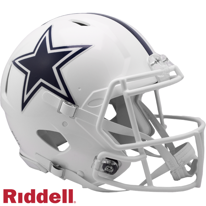 Dallas Cowboys Helmet Riddell Authentic Full Size Speed Style On-Field Alternate