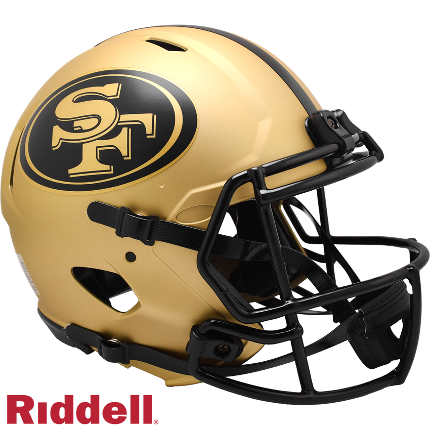 San Francisco 49ers Helmet Riddell Authentic Full Size Speed Style Rave Alternate