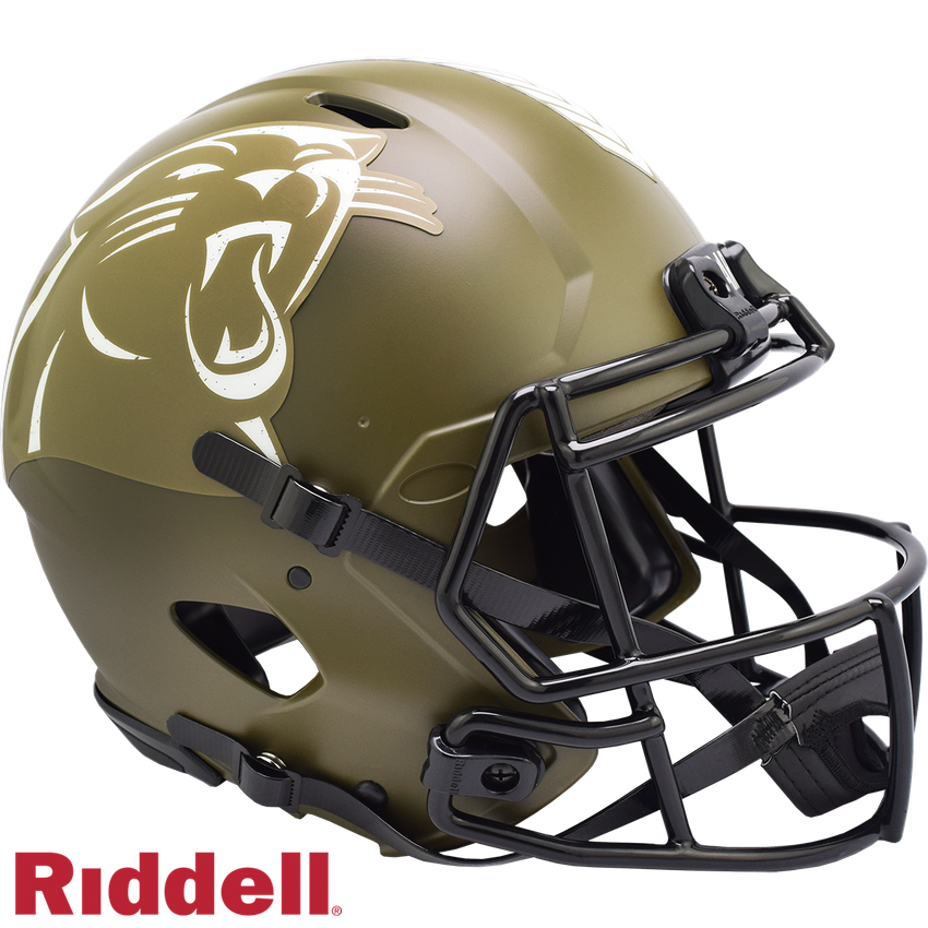 Carolina Panthers Helmet Riddell Authentic Full Size Speed Style Salute To Service 2022