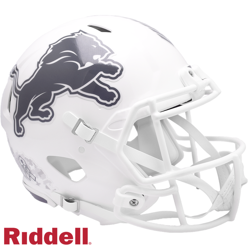 Detroit Lions Helmet Riddell Authentic Full Size Speed Style Salute To Service 2024