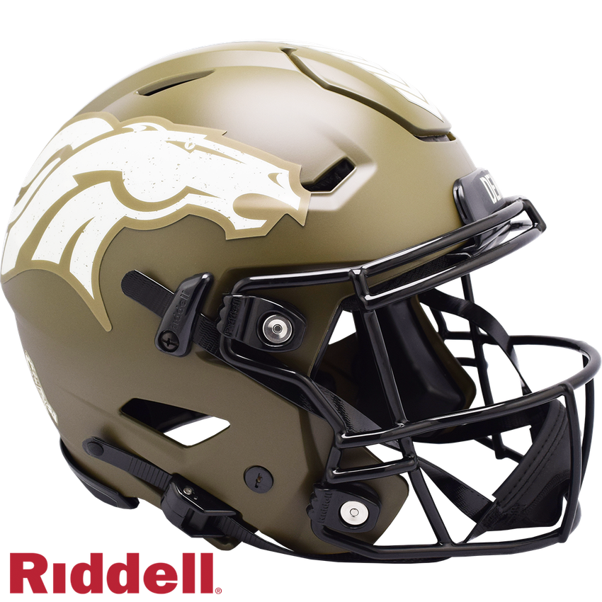 Denver Broncos Helmet Riddell Authentic Full Size SpeedFlex Style Salute To Service 2022