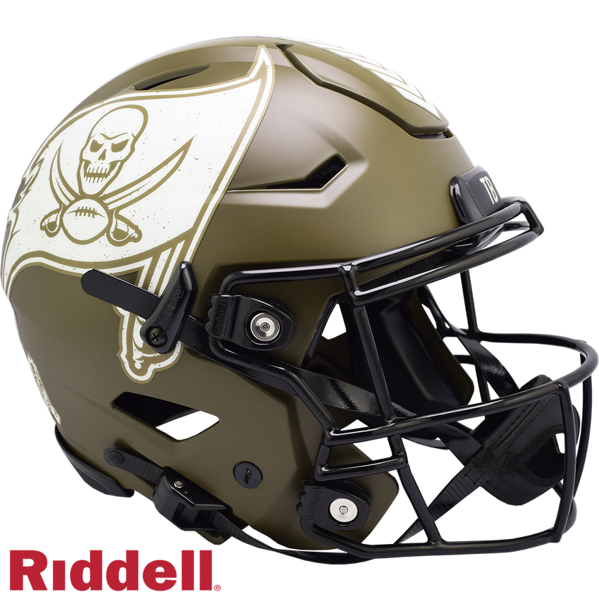 Tampa Bay Buccaneers Helmet Riddell Authentic Full Size SpeedFlex Style Salute To Service 2022