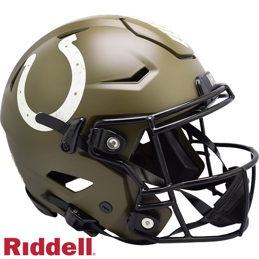Indianapolis Colts Helmet Riddell Authentic Full Size SpeedFlex Style Salute To Service 2022