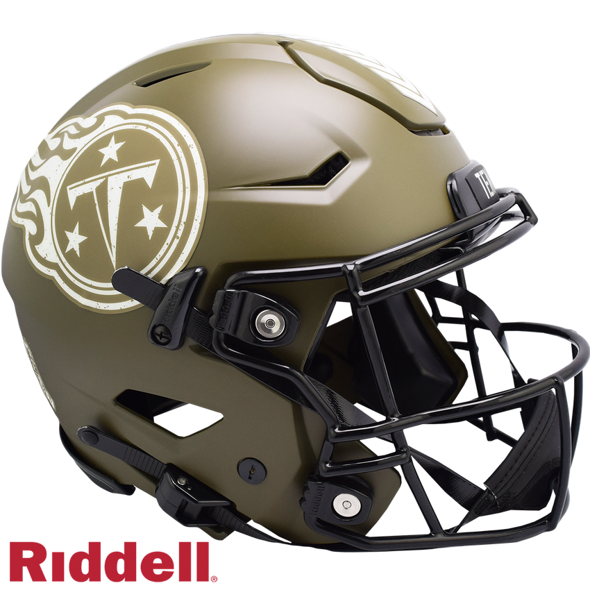 Tennessee Titans Helmet Riddell Authentic Full Size SpeedFlex Style Salute To Service 2022