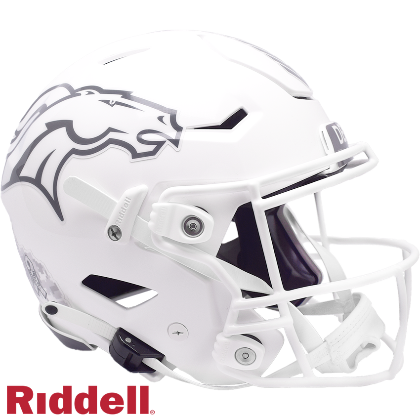 Denver Broncos Helmet Riddell Authentic Full Size SpeedFlex Style Salute To Service 2024