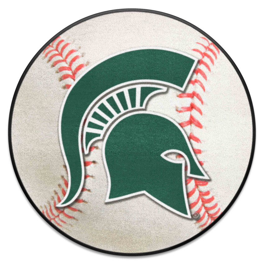 Michigan State Spartans Baseball Rug - 27in. Diameter A