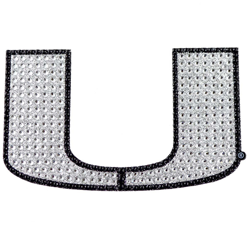 Miami Hurricanes Bling Decal "U" Logo