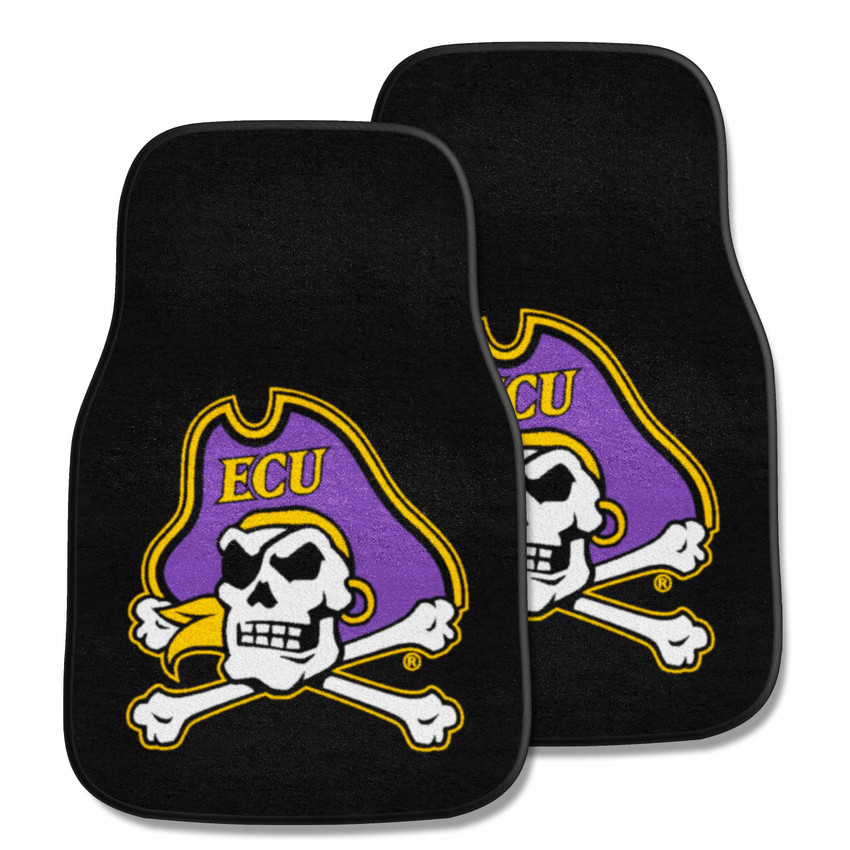 East Carolina Pirates 2-pc Carpet Car Mat Set