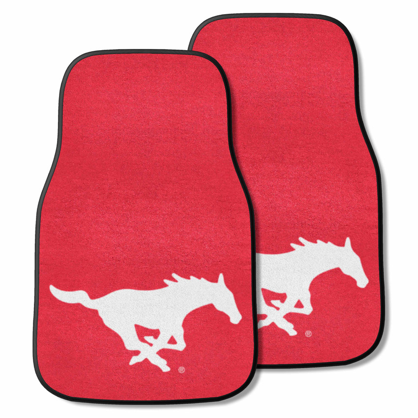 SMU Mustangs 2-pc Carpet Car Mat Set