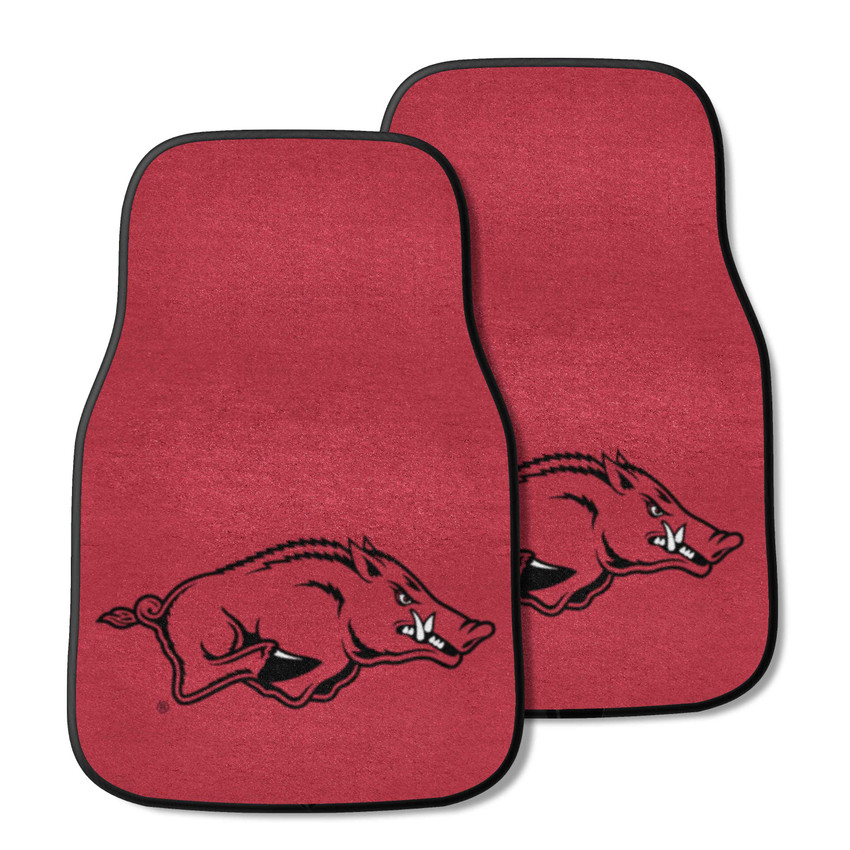 Arkansas Razorbacks 2-pc Carpet Car Mat Set