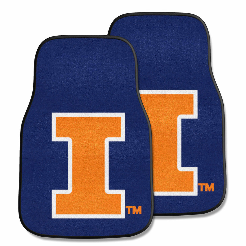 Illinois Illini 2-pc Carpet Car Mat Set