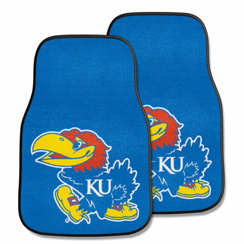 Kansas Jayhawks 2-pc Carpet Car Mat Set