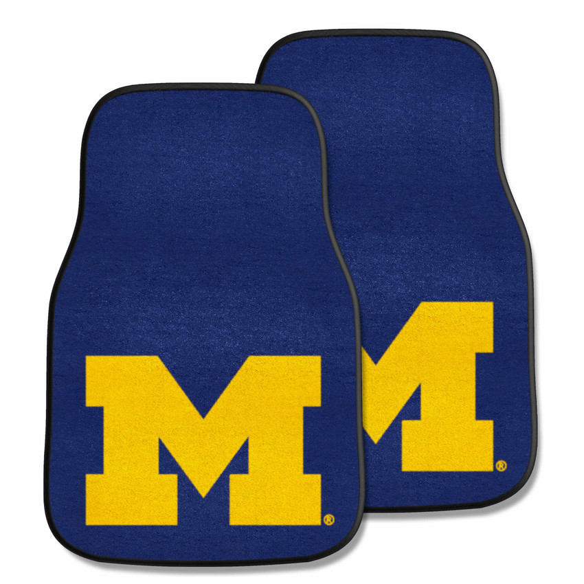 Michigan Wolverines 2-pc Carpet Car Mat Set