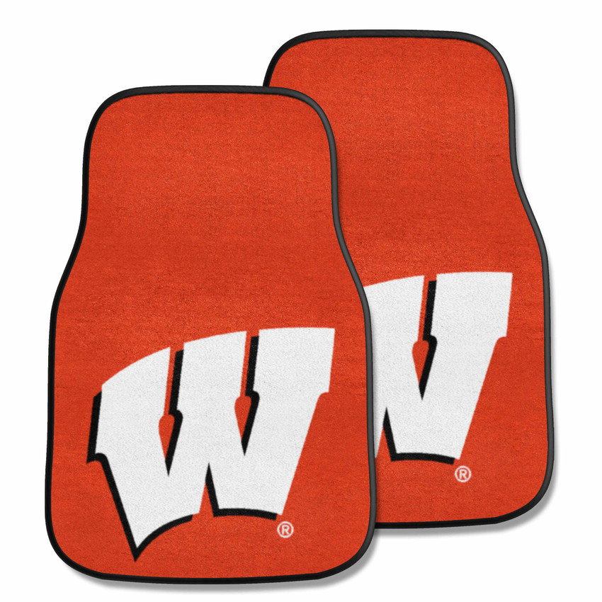 Wisconsin Badgers 2-pc Carpet Car Mat Set