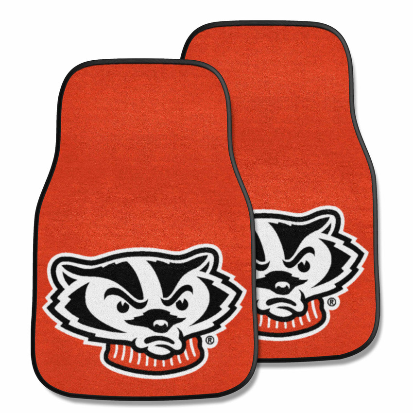 Wisconsin Badgers 2-pc Carpet Car Mat Set