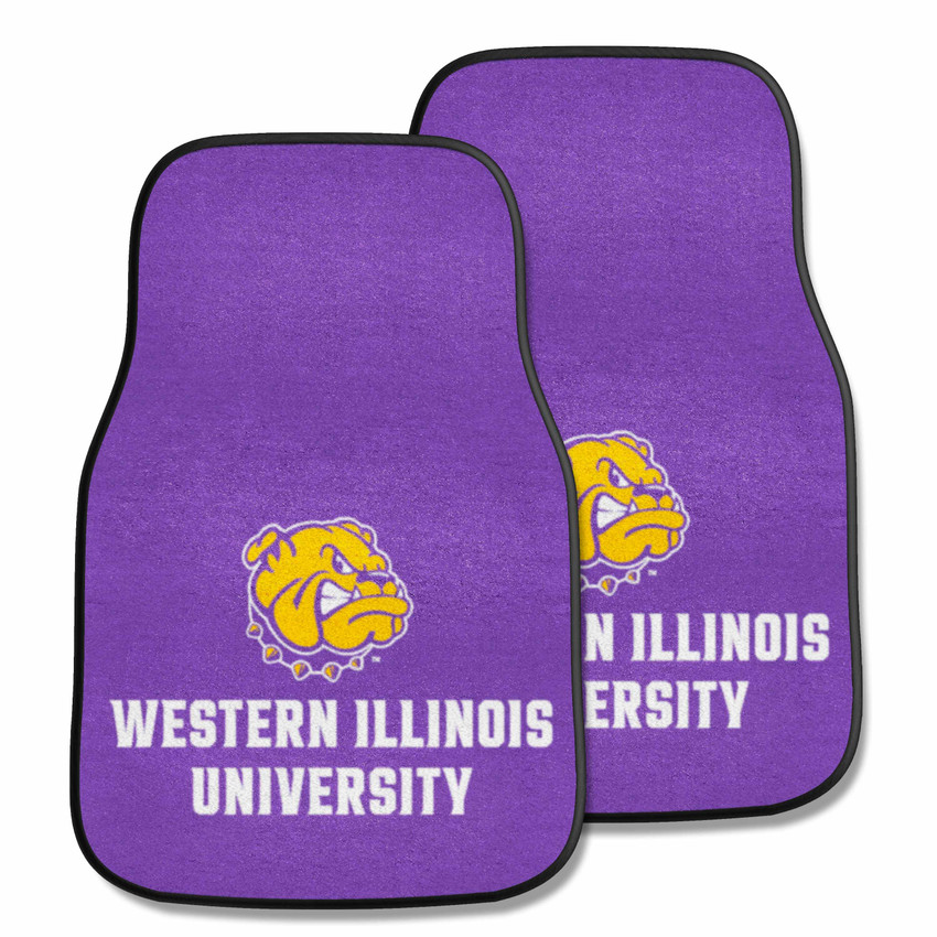 Western Illinois Leathernecks 2-pc Carpet Car Mat Set