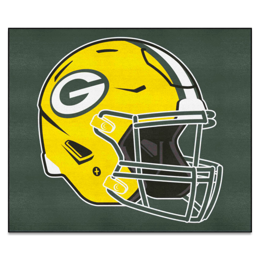 Green Bay Packers Tailgater Rug - 5ft. x 6ft. Packers Helmet Logo