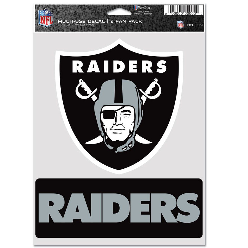 Learner Sticker Sign Las Vegas Raiders Decal Multi Use Fan 2 Pack | Sports Fans Merchandise