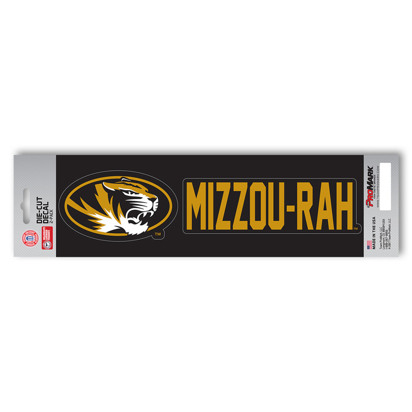 Missouri Tigers 2 Piece Team Slogan Decal Sticker Set