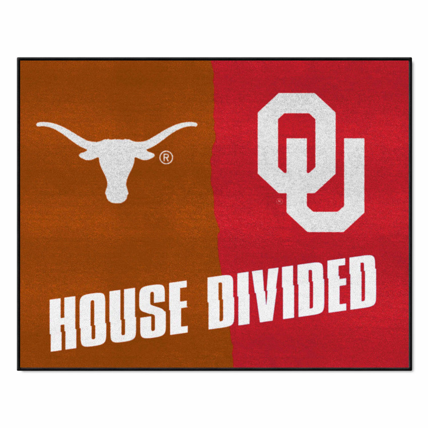 Texas / Oklahoma House Divided House Divided Rug - 34 in. x 42.5 in.