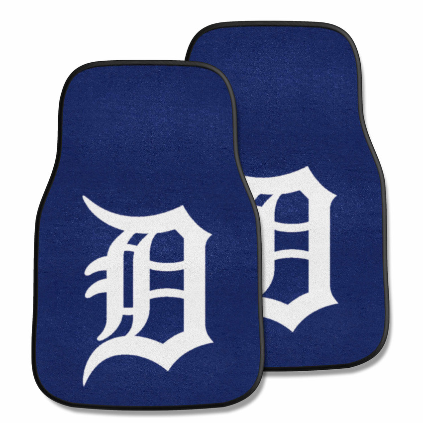 Detroit Tigers Front Carpet Car Mat Set - 2 Pieces D Primary Cap Logo