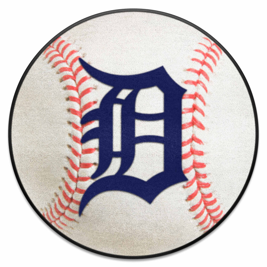 Detroit Tigers Baseball Rug - 27in. Diameter D Primary Cap Logo