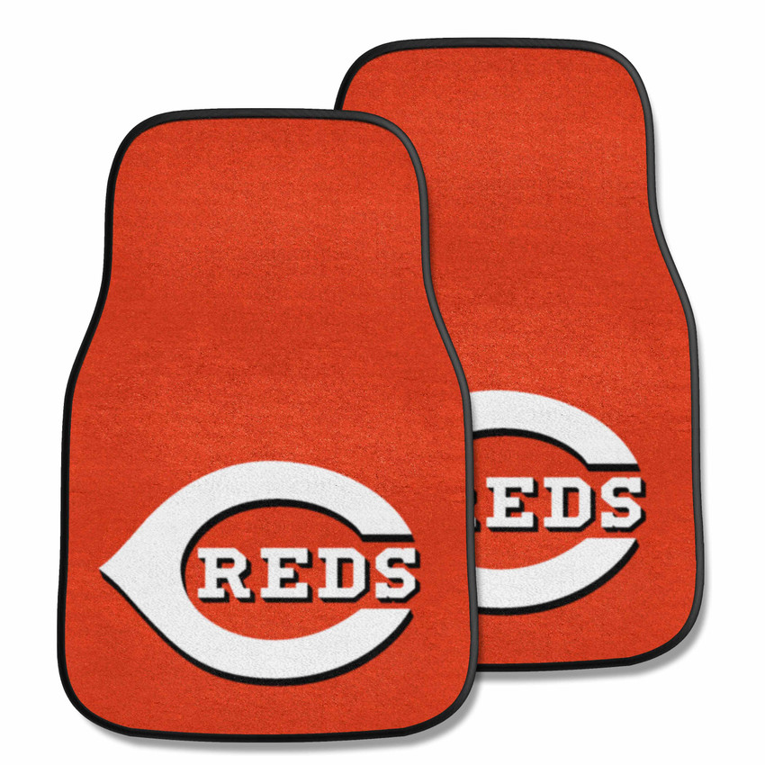 Cincinnati Reds Front Carpet Car Mat Set - 2 Pieces C Reds Primary Logo