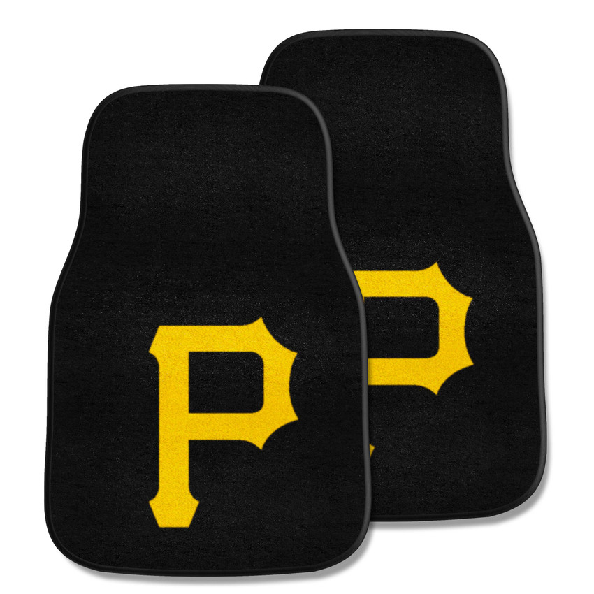 Pittsburgh Pirates Front Carpet Car Mat Set - 2 Pieces P Primary Cap Logo