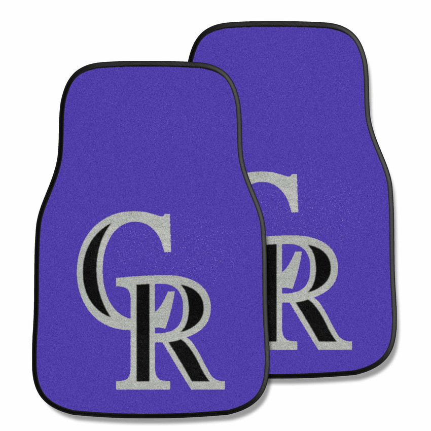 Colorado Rockies Front Carpet Car Mat Set - 2 Pieces CR Primary Cap Logo