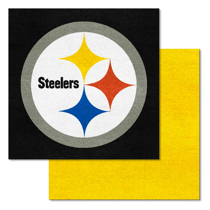 Pittsburgh Steelers Team Carpet Tiles Steeler Primary Logo Black
