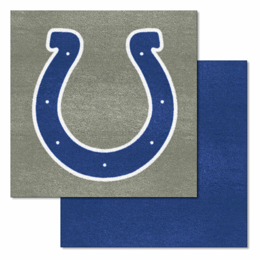 Indianapolis Colts Team Carpet Tiles Horseshoe Primary Logo Blue
