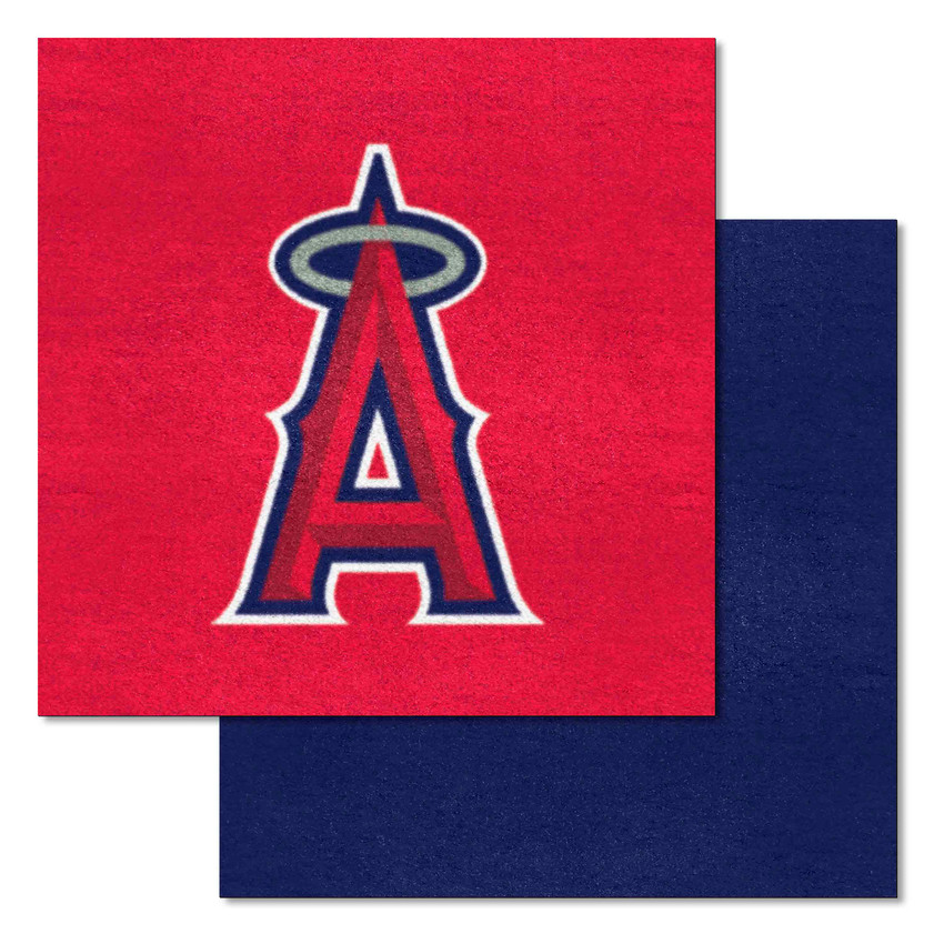 Los Angeles Angels Team Carpet Tiles - 45 Sq Ft. A Primary Cap Logo